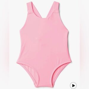 NWT Amazon Essentials X Sofia Grainge Infant candy pink one piece swimsuit.